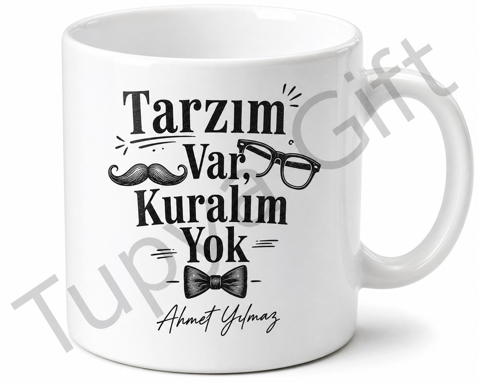 Hipster Baba Yazılı Tarz Kupa Bardak Babalar Günü Özel Hediye Baskılı