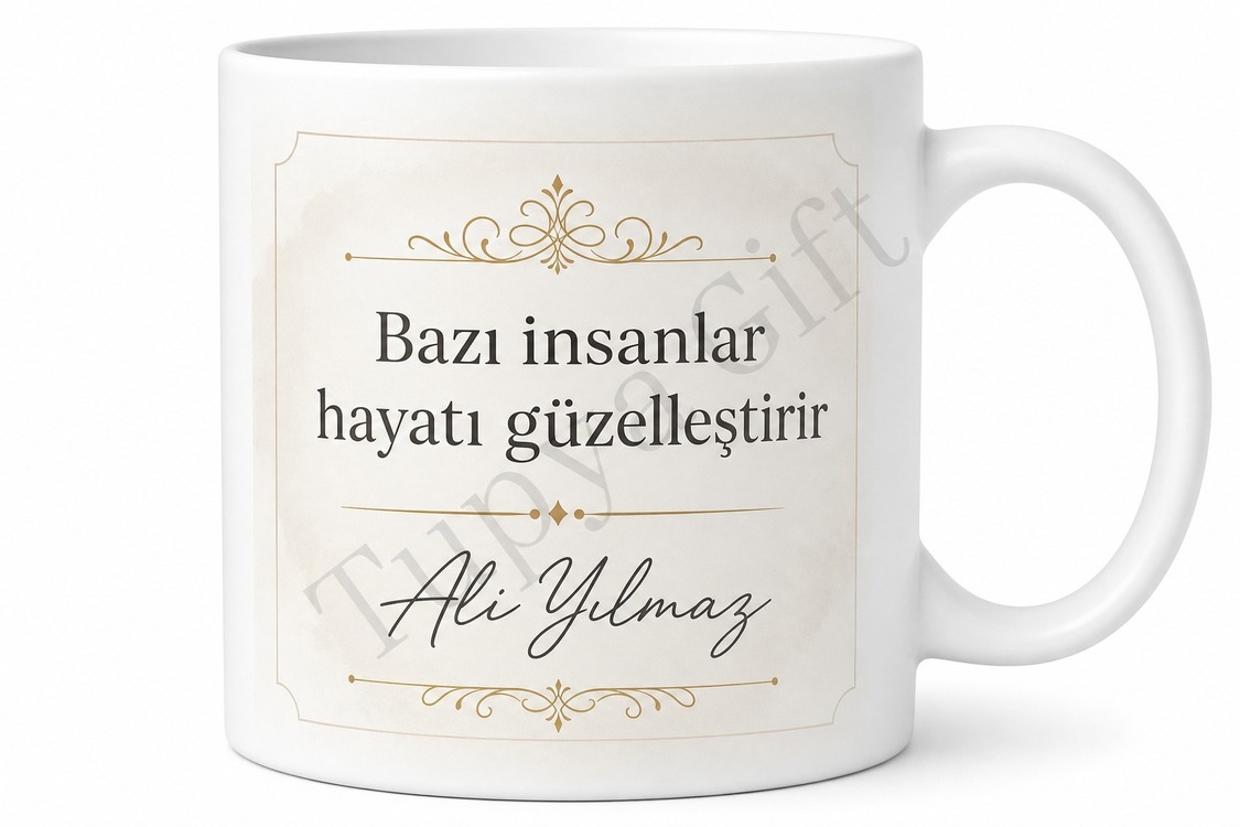Özel Mesaj Yazılı Baskılı Kupa Bardak Hediye Kişiye Özel Tasarım