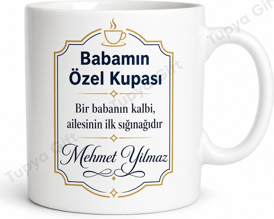 Babamın Özel Kupası Yazılı Kupa Bardak Babalar Günü Özel Hediye Baskılı