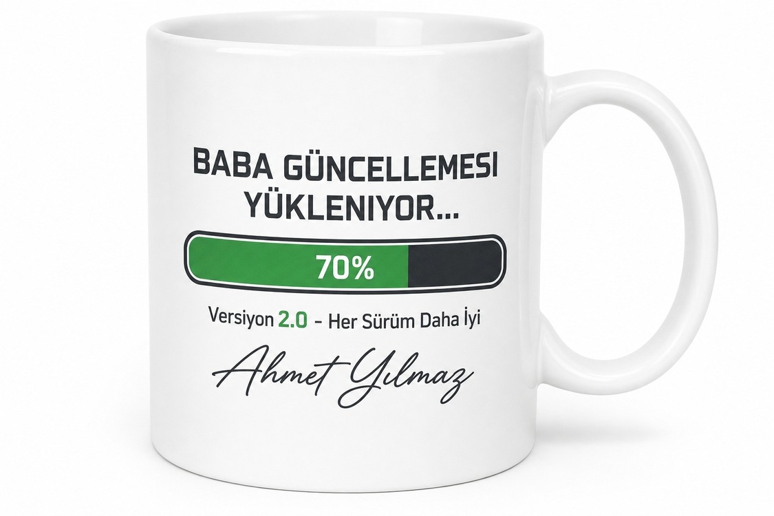 Baba Güncellemesi Yükleniyor Yazılı Komik Kupa Bardak Babalar Günü Hediyesi
