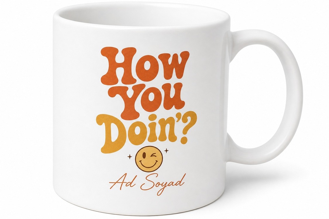 How You Doin Baskılı Nasılsın İngilizce Kahve Kupası Hediye Kupa Bardak