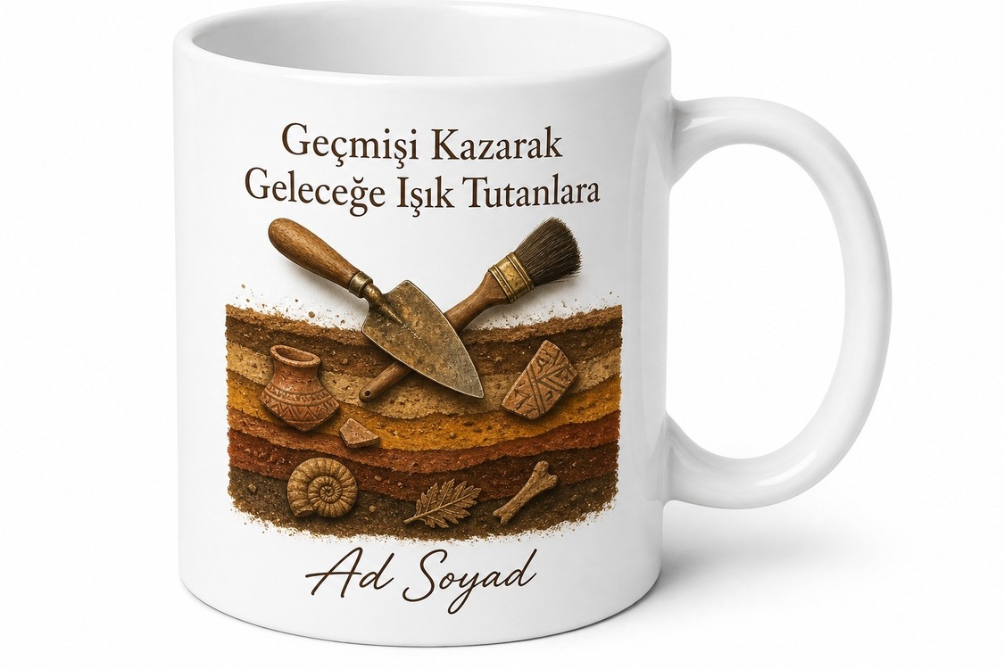 Dünya Arkeoloji Günü Hediye Kupa Arkeologa Özel Tasarım Baskılı Bardak