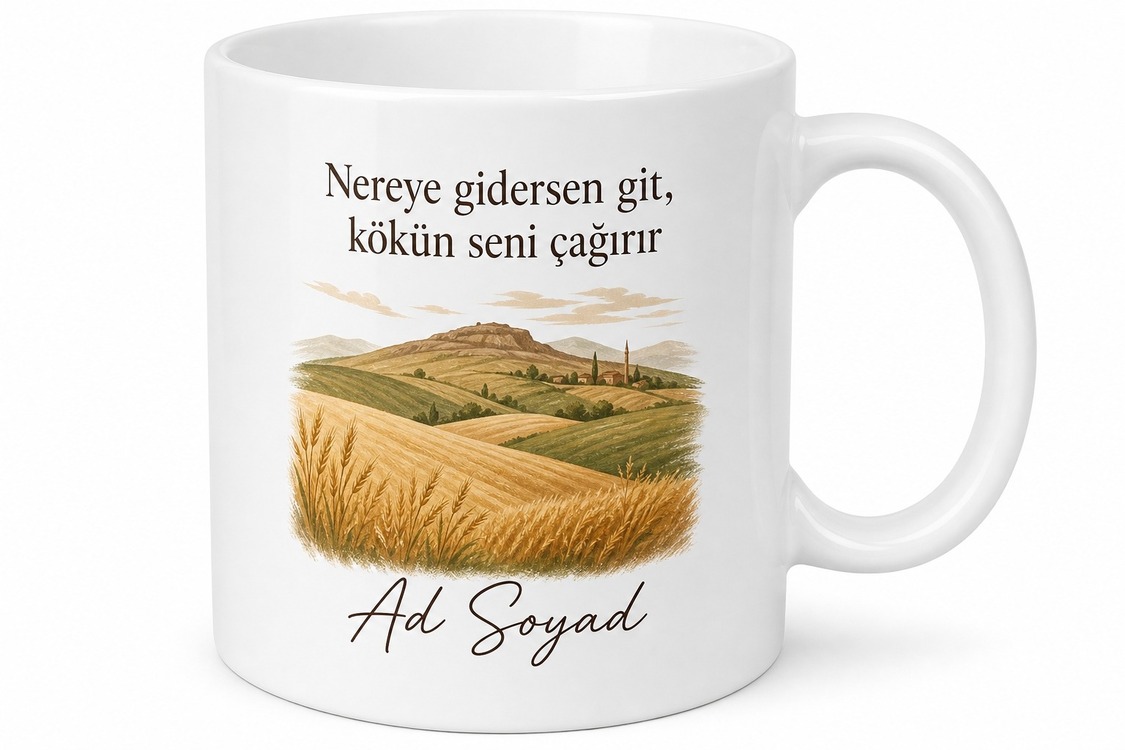 Kırıkkaleli Gurbetçiye Memleket Kupa Bardak Özel Tasarım Hediye