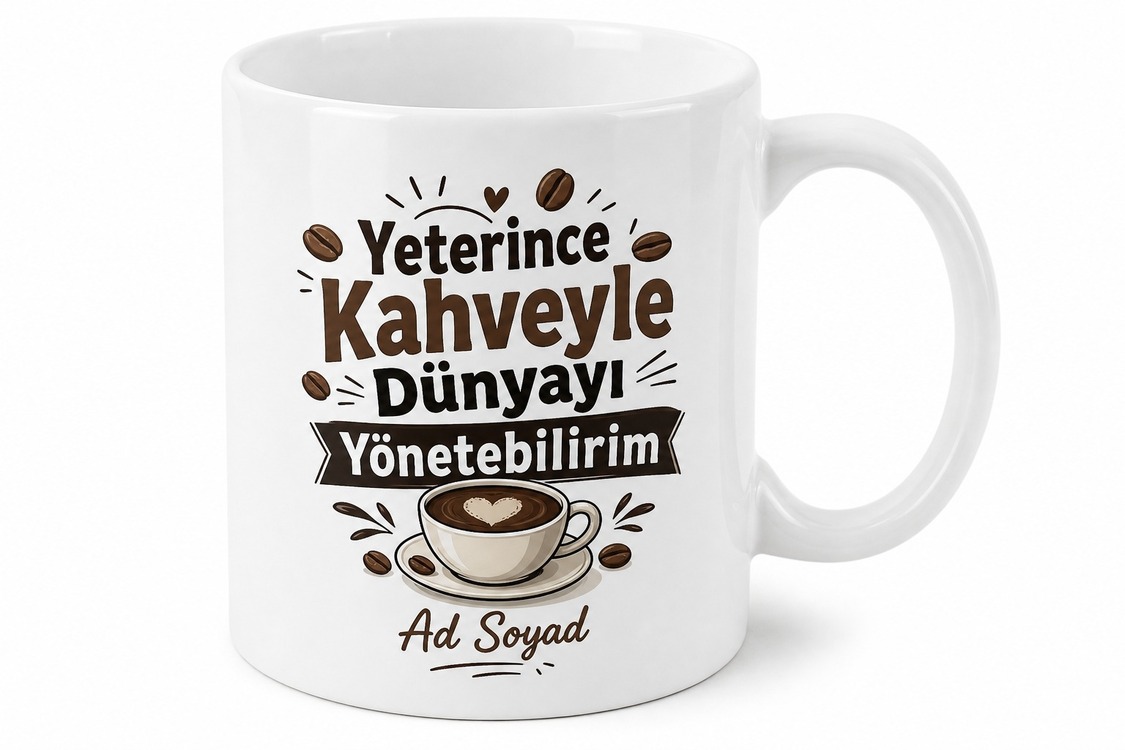 Given Enough Coffee I Could Rule The World Yazılı Kahve Kupa Bardak Hediye