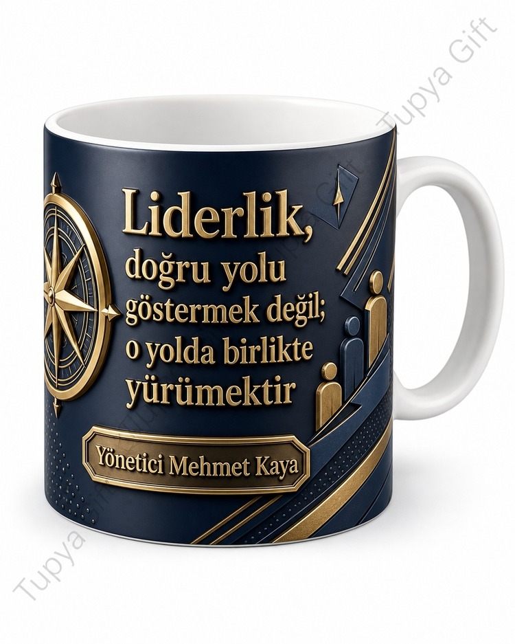 Yöneticiye Hediye İsimli Özel Tasarım Baskılı Kupa Bardak Müdür Hediyesi