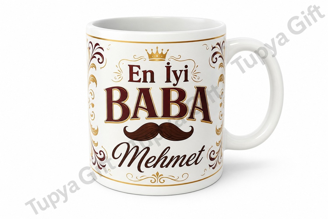 Babaya Hediye İsme Özel Sublimation Kupa Bardak Babalar Günü Hediyesi