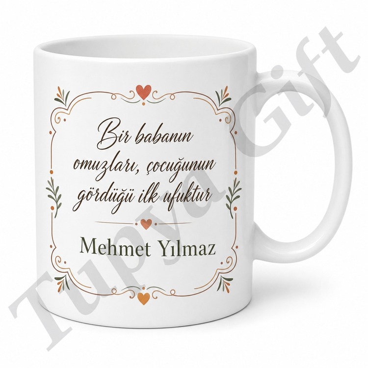 Canım Babam Yazılı Kişiye Özel Baskılı Kupa Bardak Babalar Günü Hediye