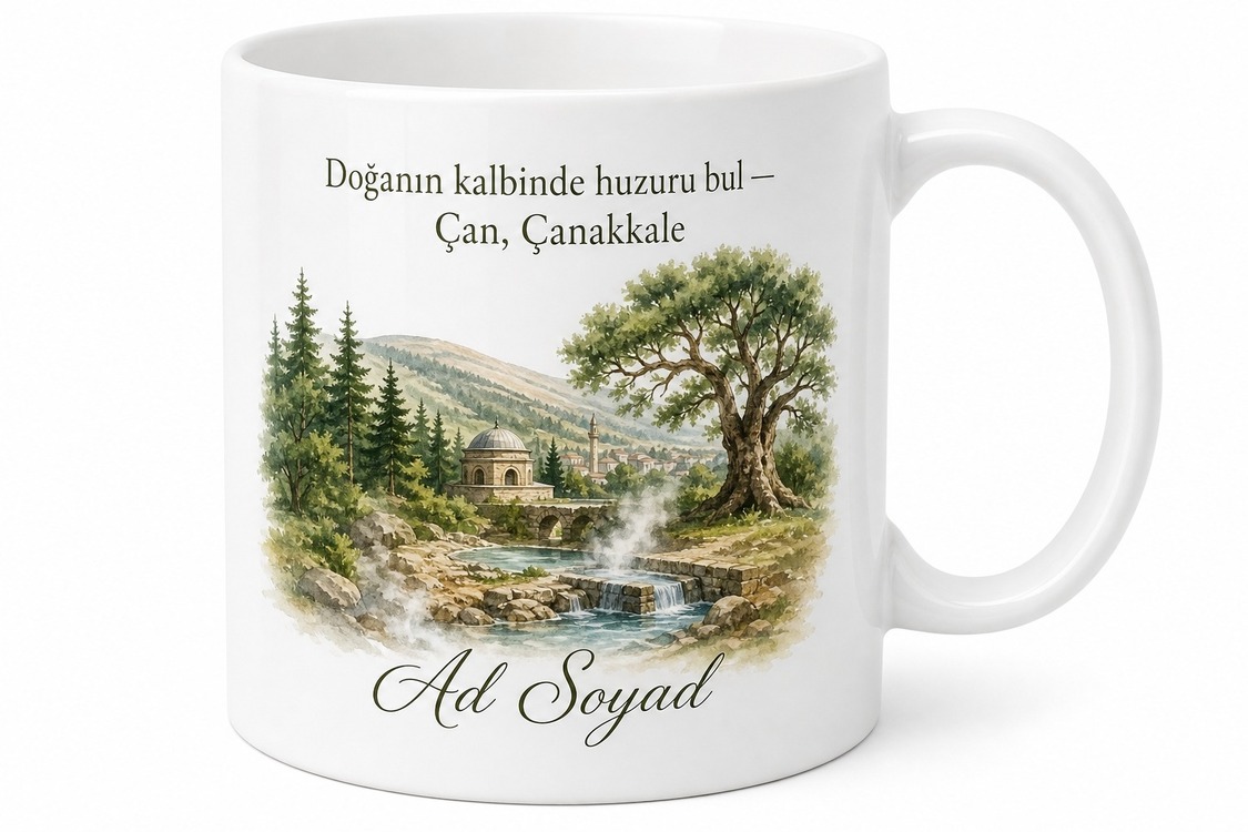Çanın Doğası ve Kültürü Çanakkale Hatırası Hediye Kupa Bardak