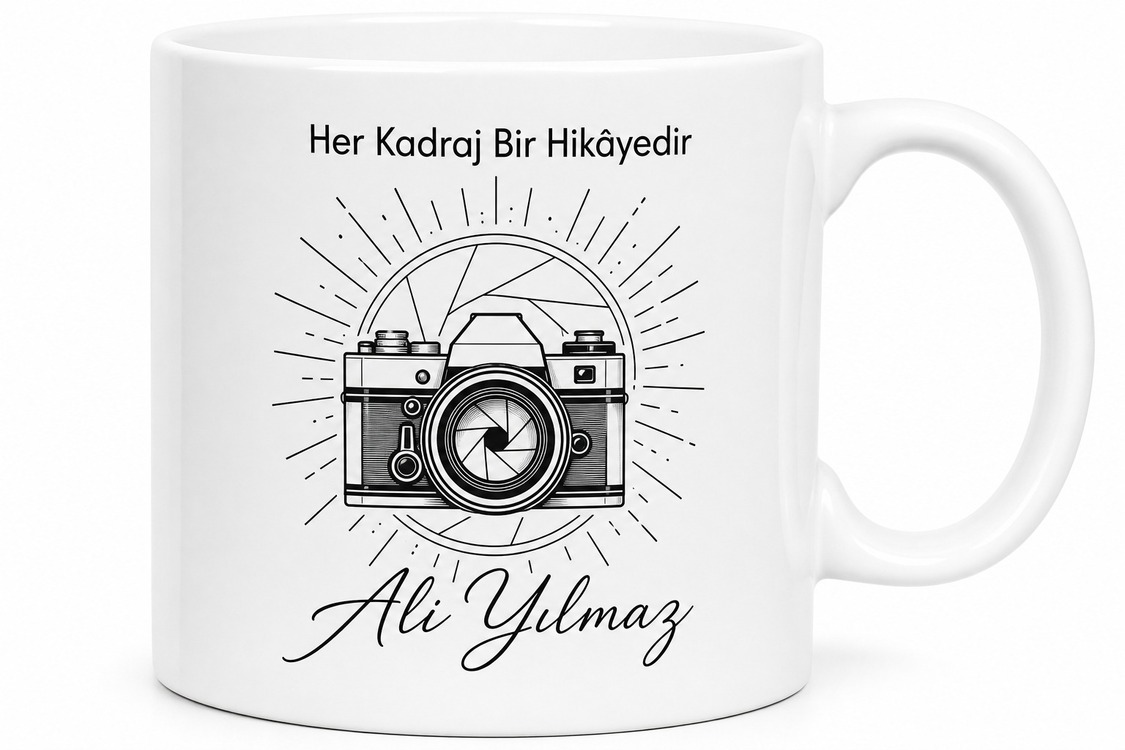 Fotoğrafçı Anı Yakalayan Kadraja Deklanşör Sesi Odak Noktası Kupa Bardak Hediye