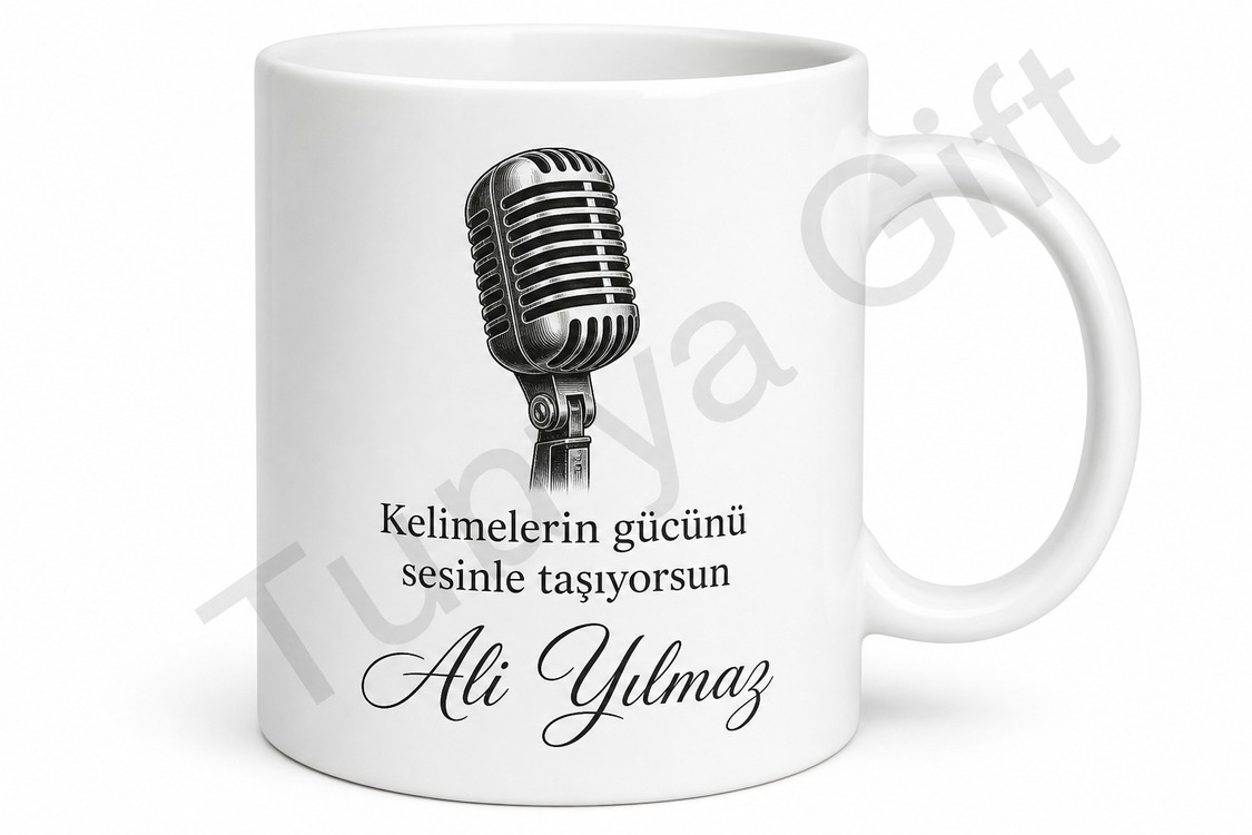Spiker Hediyesi İsme Özel Baskılı Kupa Bardak Sunucu Hediye Mug