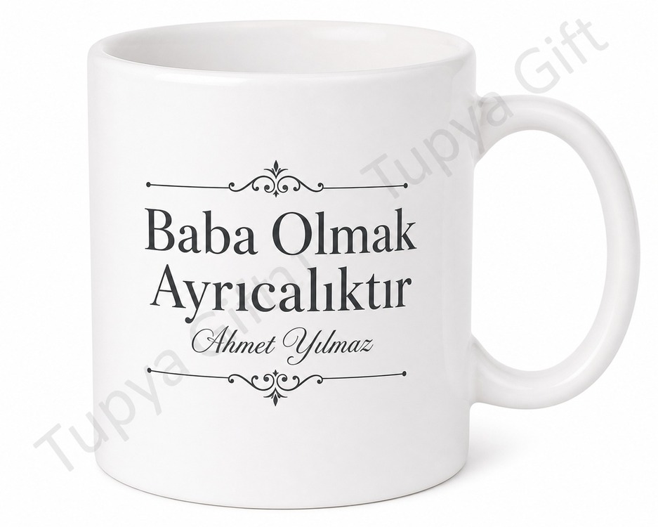 Baba Olmak Ayrıcalıktır Yazılı Kupa Bardak Babalar Günü Hediyesi