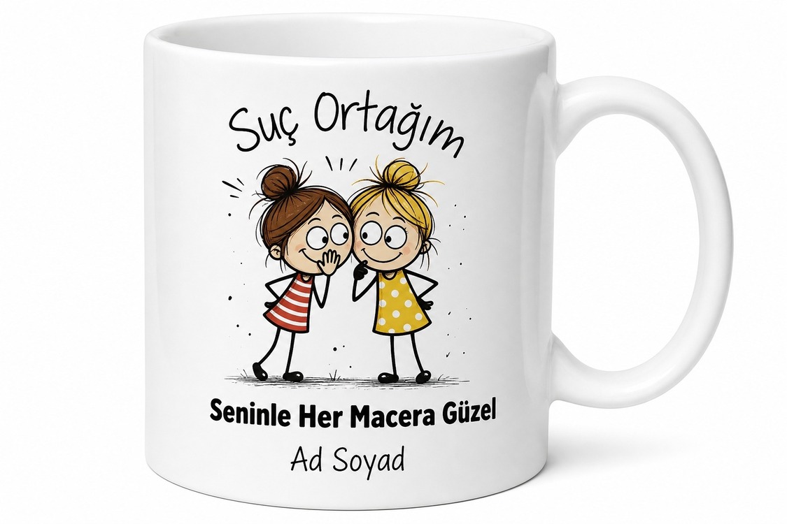 Partners In Crime Suç Ortakları Yaramaz Arkadaşlar Kupa Bardak Hediye