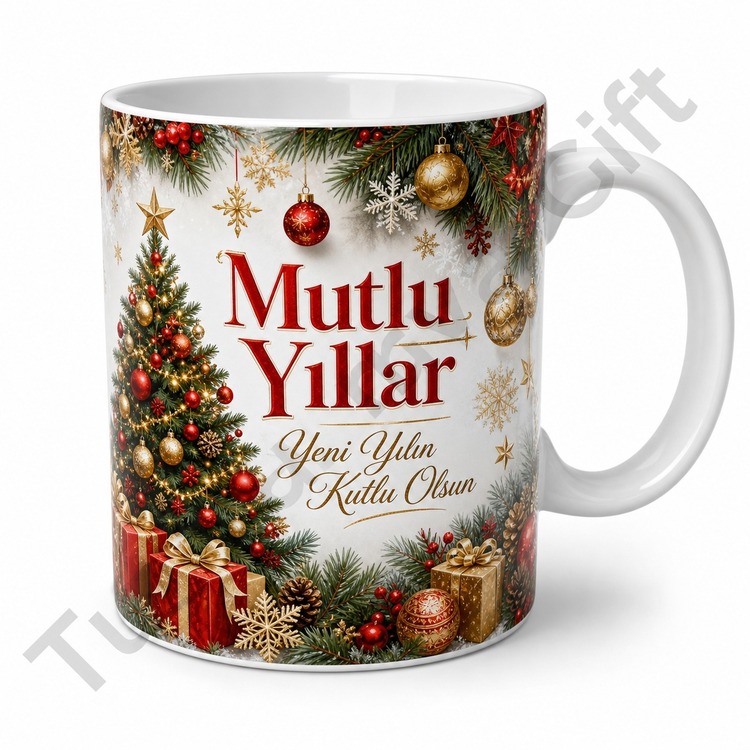 Yılbaşı Hediyesi Kişiye Özel Baskılı Kupa Bardak Yeni Yıl Temalı Hediye Mug