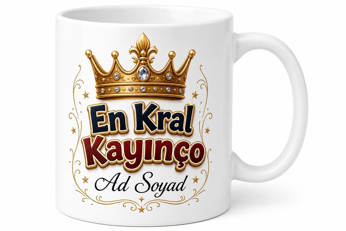 En Kral Kayınço Temalı Eğlenceli İsme Özel Kahve Kupası Hediye Bardak