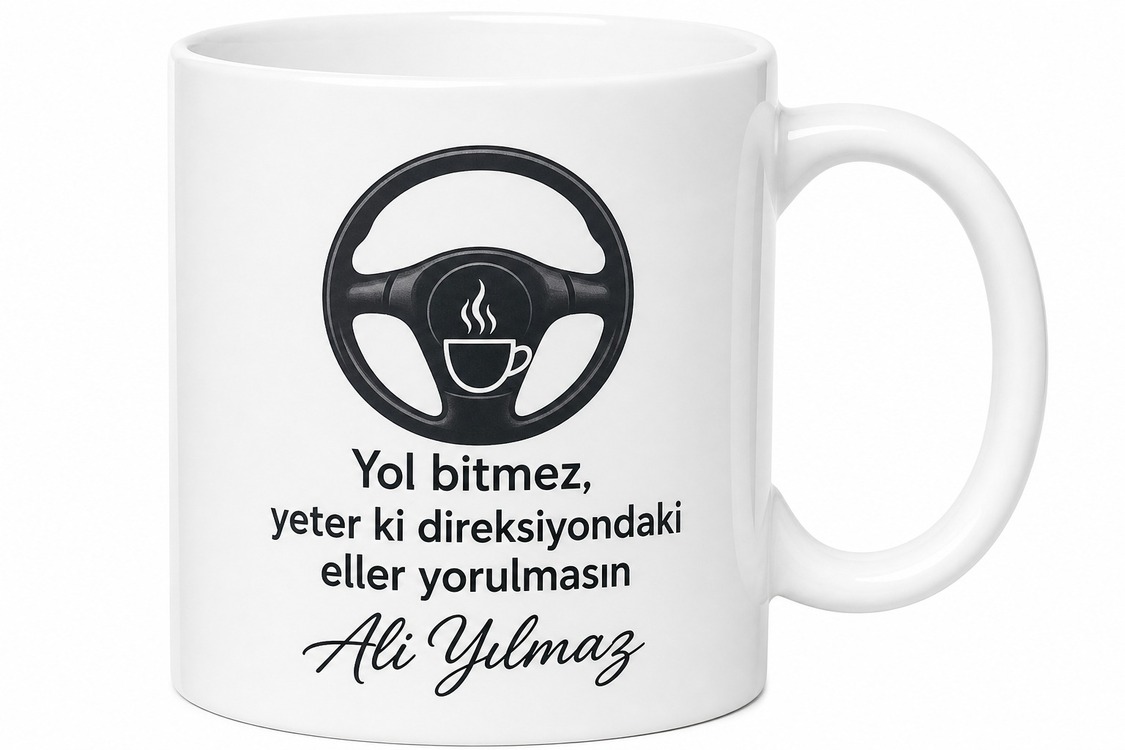 Direksiyon Başında Uyanık Tutan Şoför Kahvesi Kupa Bardak Hediye