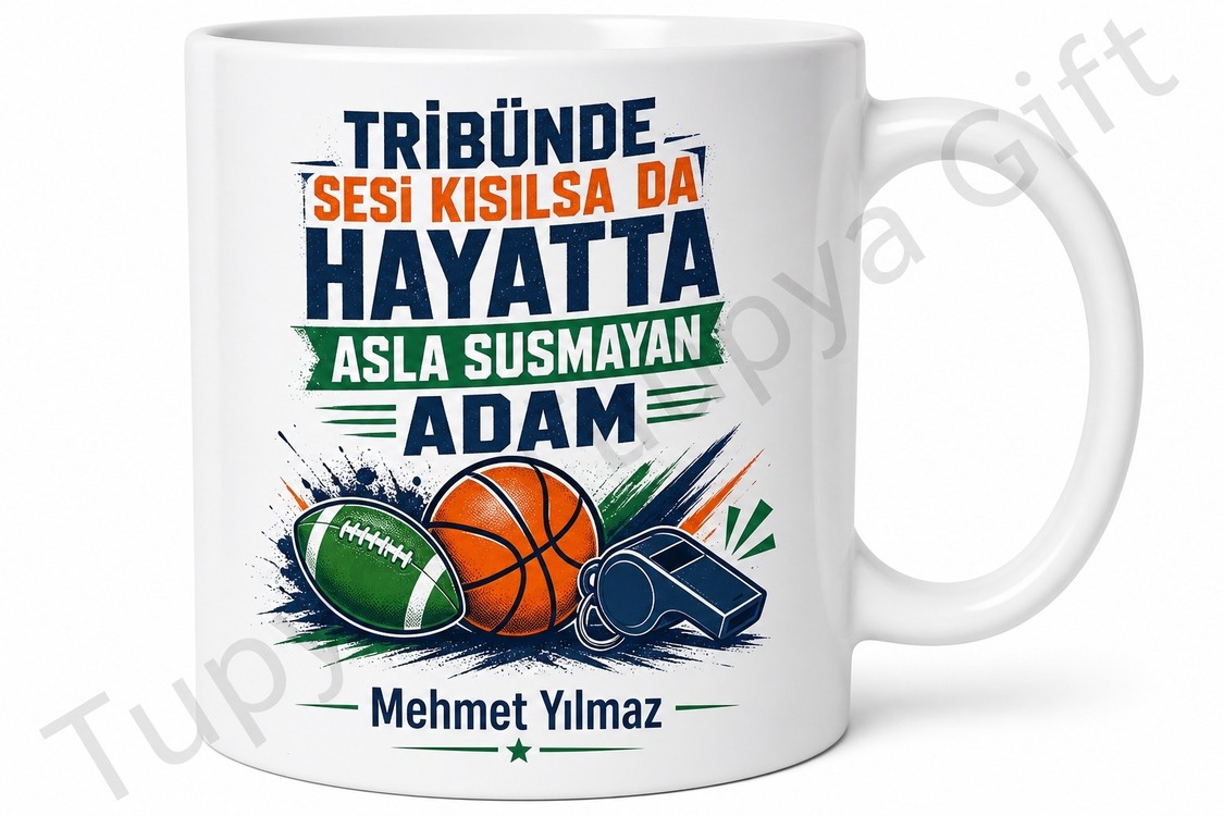 Fanatik Baba Yazılı Spor Temalı Kupa Bardak Babalar Günü Hediyesi