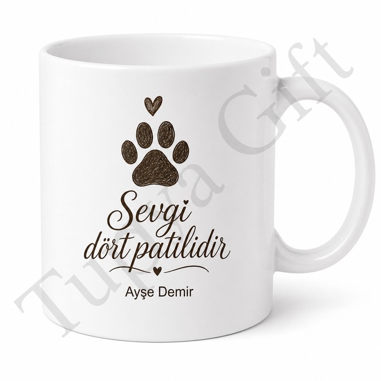 Köpek Severlere Özel Baskılı Kupa Bardak Köpek Severler İçin Hediye