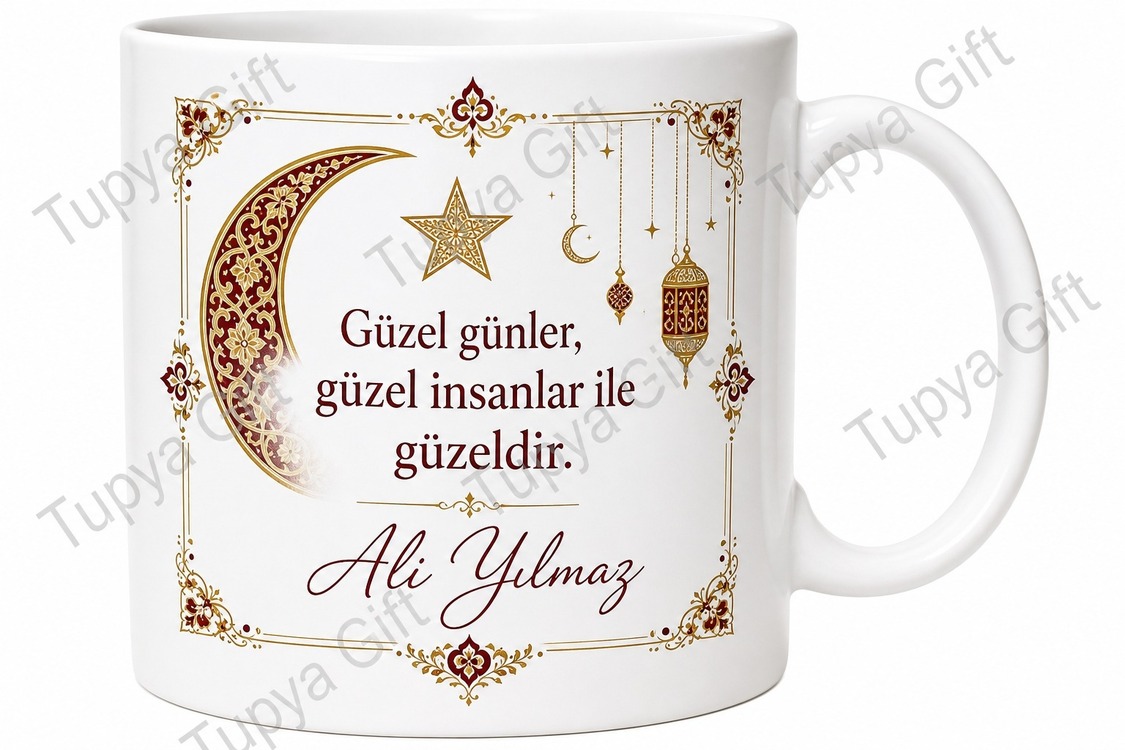 Bayram Hediyesi Kişiye Özel Baskılı Kupa Bardak İsimli Hediye Mug