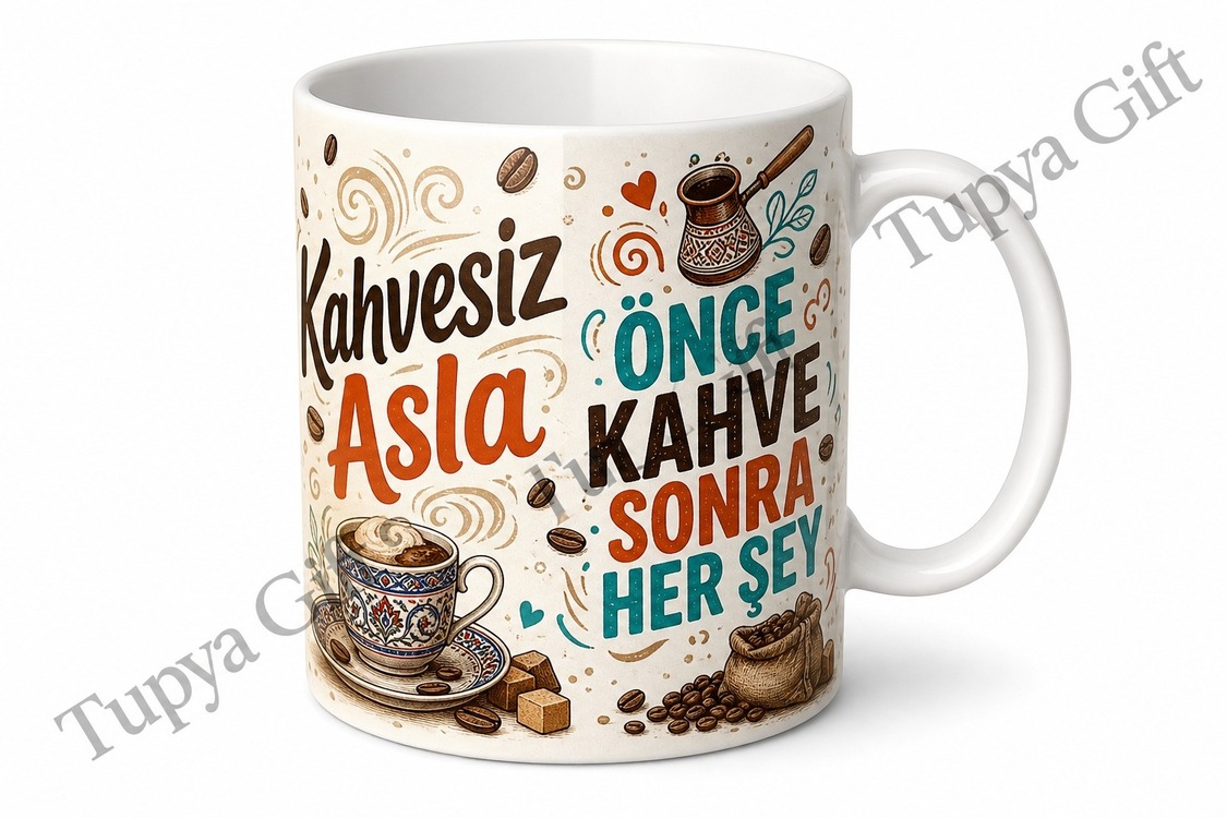 Kahve Severlere Hediye Komik Yazılı Baskılı Kupa Bardak Özel Tasarım Hediye