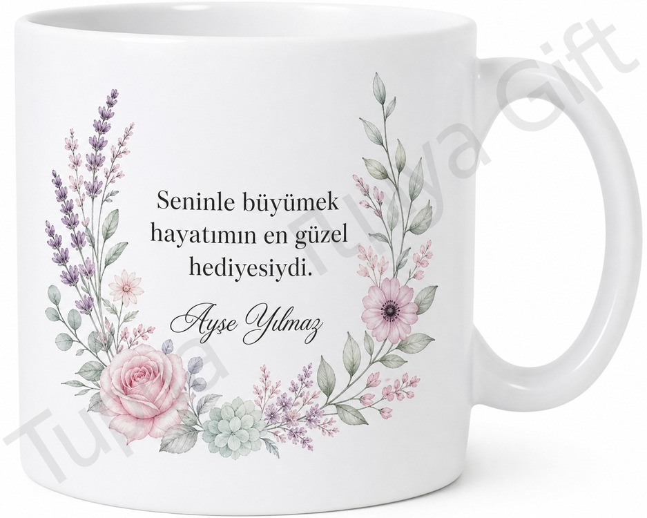Abla İçin Mesajlı Hediyelik Baskılı Kupa Bardak Kardeş Hediyesi