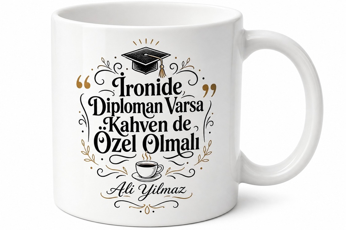 I Have A Degree In Sarcasm Temalı İroni Derecem Var Baskılı Porselen Kupa Bardak Hediye