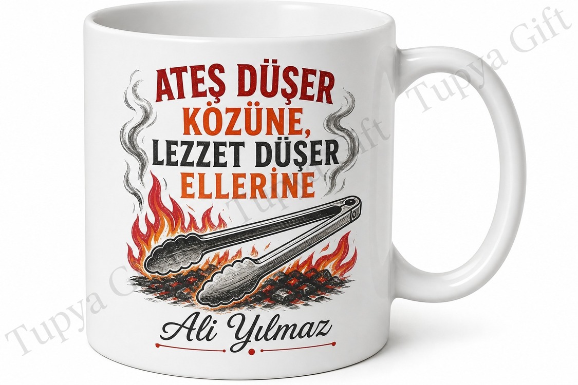 Barbekü Kralı Baba Yazılı Özel Kupa Bardak Babalar Günü Hediyesi