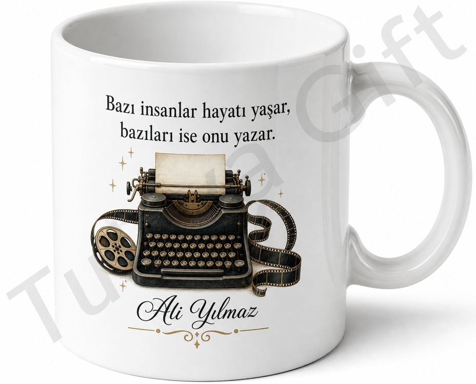 Senarist Hediyesi Kişiye Özel Baskılı Kupa Bardak Senaryo Yazarı Hediye