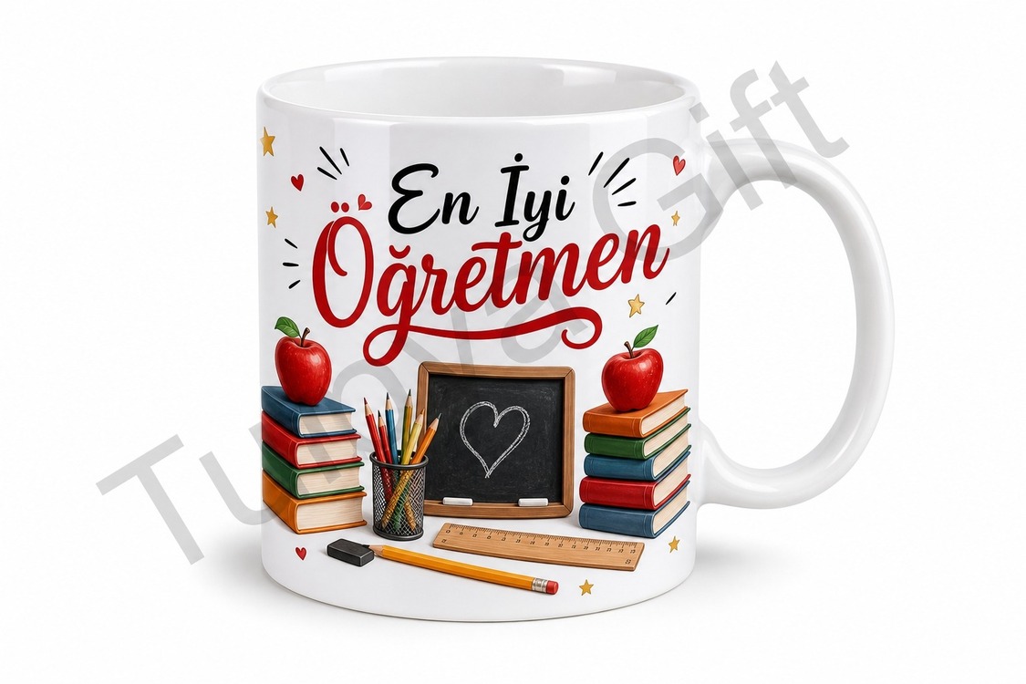 Öğretmenler Günü Hediyesi Kişiye Özel Baskılı Kupa Bardak Öğretmen Hediye