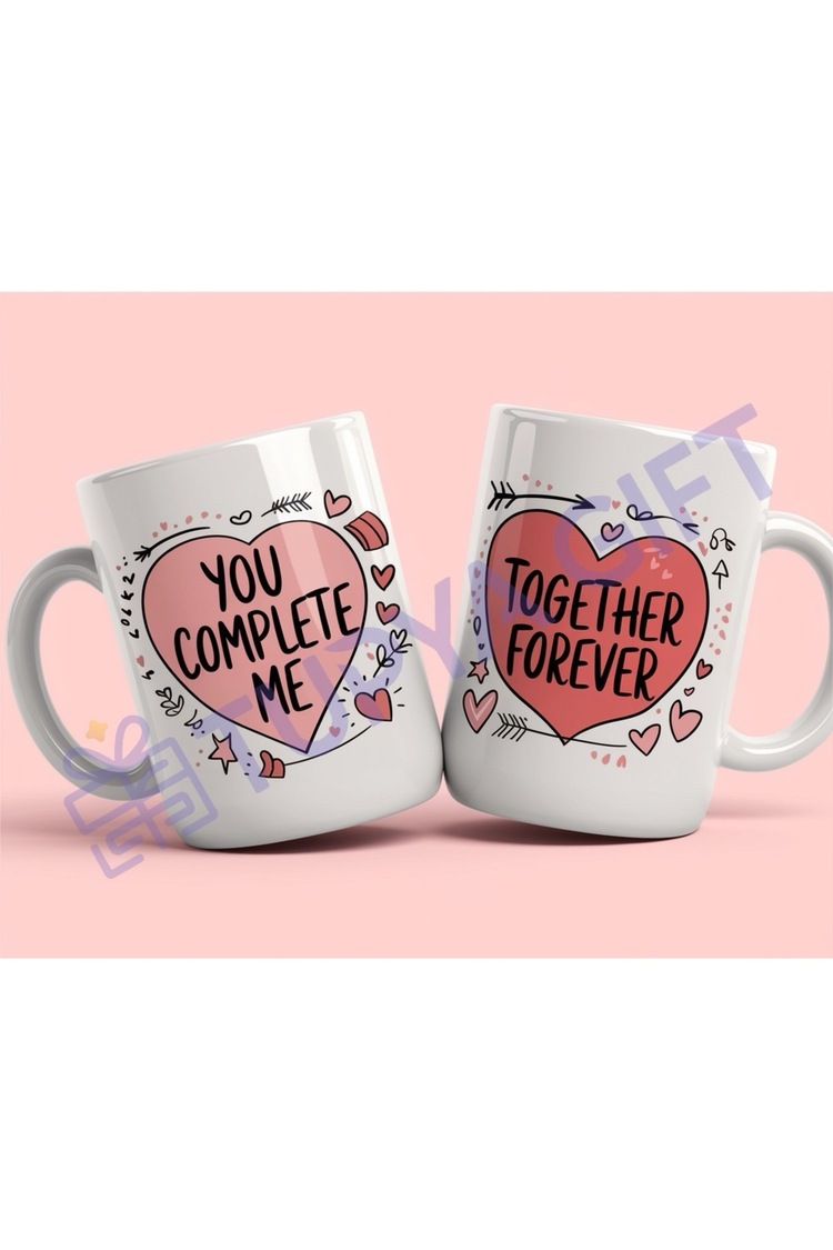 You Complete Me ve Together Forever Çift Kupa Seti