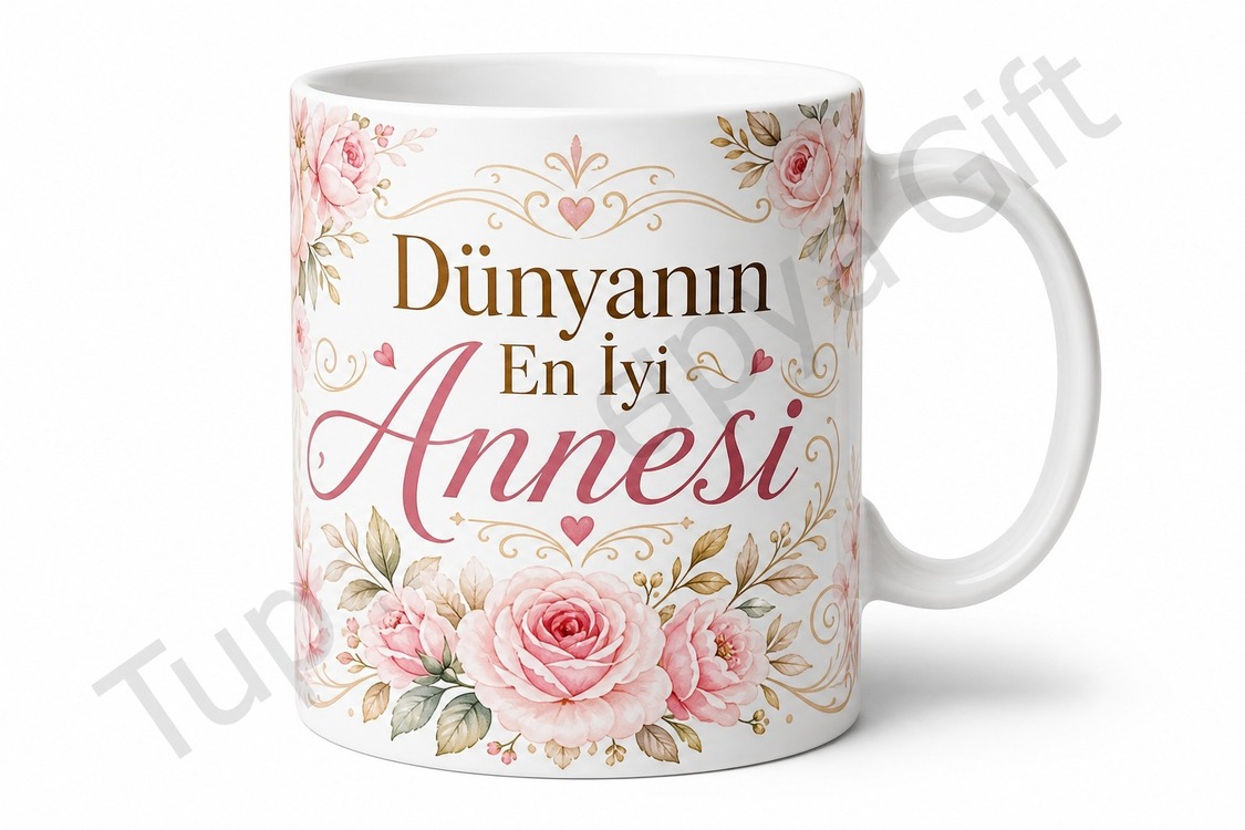 En İyi Anneye Özel Yazılı Kupa Bardak Anneler Günü Hediye Sublimation Baskılı