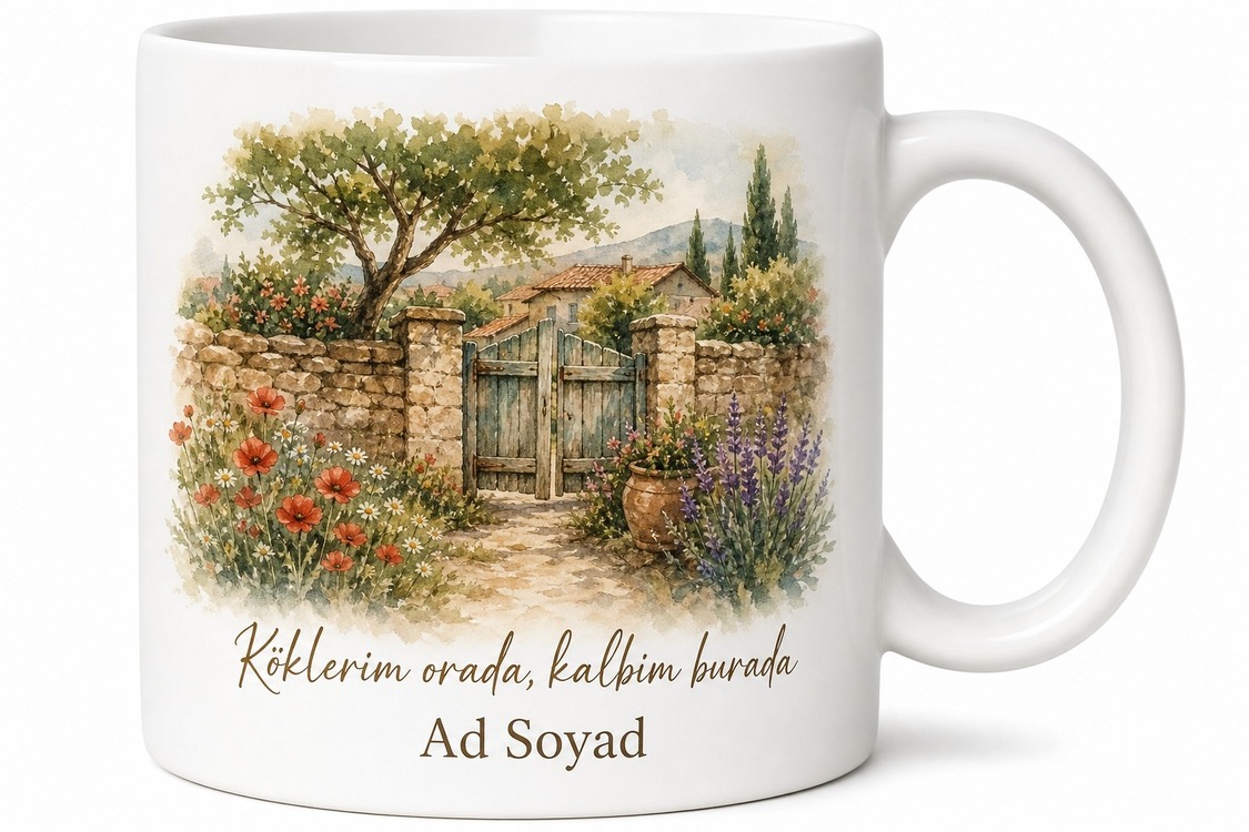 Memleket Bahçesi Fotoğraflı Baskılı Kupa Bardak Özel Tasarım Hediye