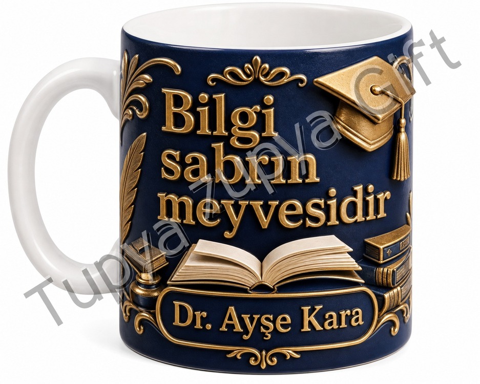 Doktora Mezuniyeti Hediyesi İsme Özel Baskılı Kupa Bardak PhD Hatıra Hediye