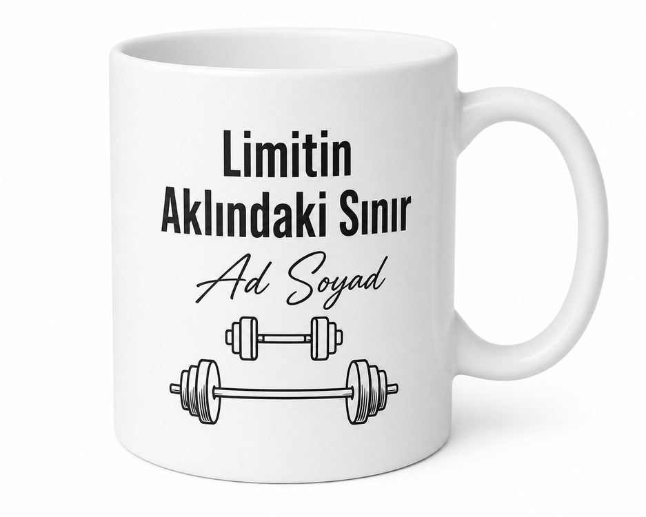 Spor Salonuna Gidenlere Motivasyon Kupası Fitness Hediye Baskılı Kupa Bardak