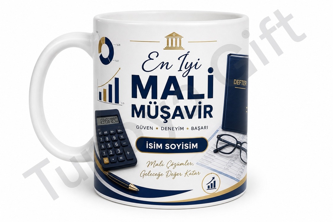 Mali Müşavire Hediye İsme Özel Baskılı Kupa Bardak Muhasebeci Hediyesi