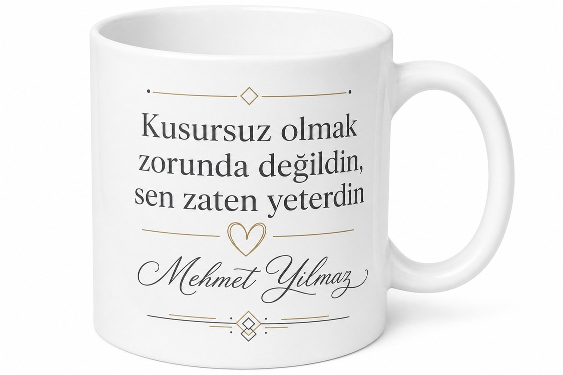 Kusursuz Baba Yazılı Kupa Bardak Babalar Günü Hediyesi Özel Tasarım