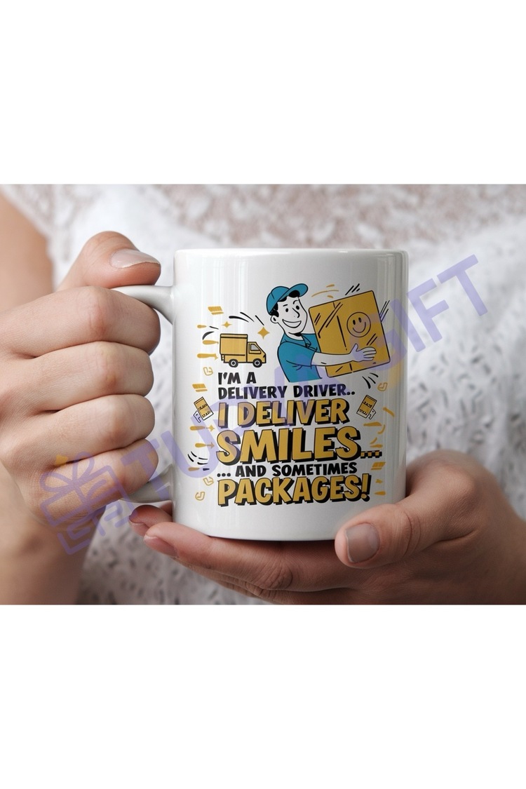 Im a Delivery Driver: I Deliver Smiles… and Sometimes Packages! Kargoculara Özel Eğlenceli Kupa