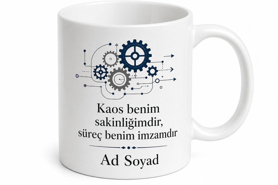 Operasyon Müdürü Tasarımlı İsme Özel Seramik Kahve Kupası Ofis Hediyesi