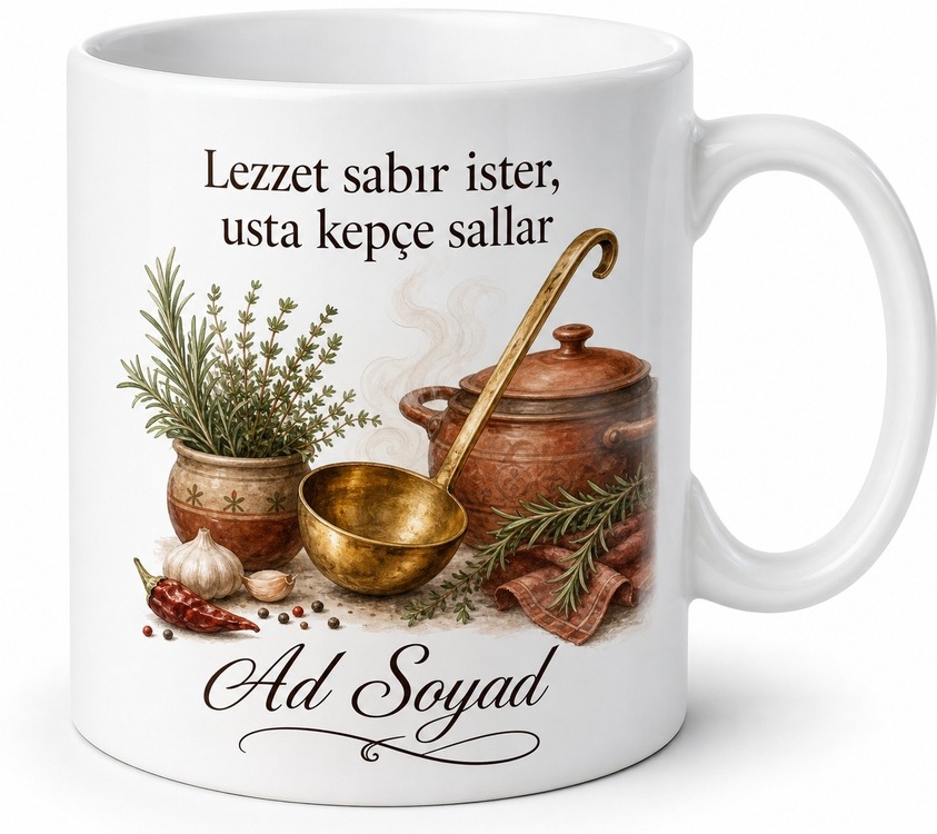Mengen Aşçılar Şenliği Bolu Lezzeti Gurme Aşçı Bol Kepçe Baskılı Kupa Bardak Hediye