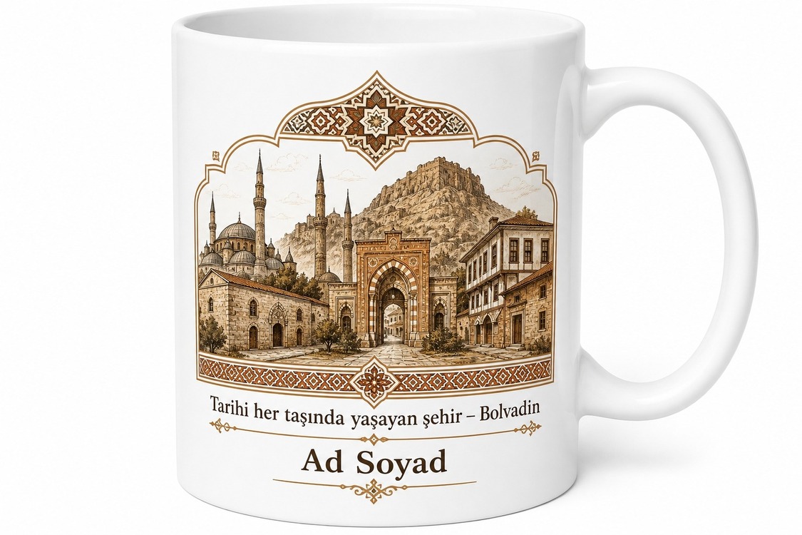 Bolvadin Tarihi Dokusu Afyon Hatırası Hediye Kupa Bardak Özel Tasarım