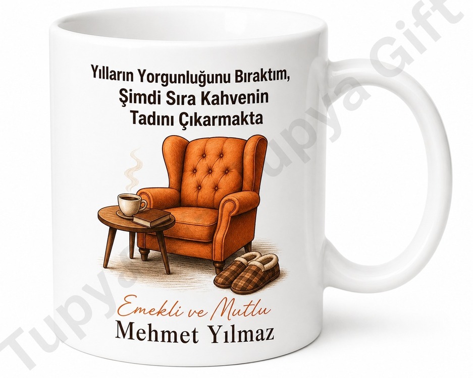 Emekli Baba Yazılı Komik Kupa Bardak Babalar Günü Özel Hediye