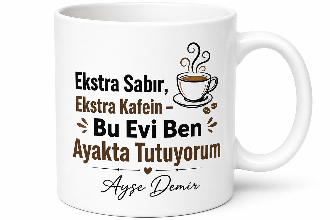 Ergen Çocuğu Olan Ebeveynlere Ekstra Sabır Ekstra Kafein Kupası Hediye