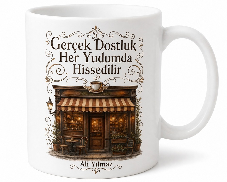 Central Perk Temalı Çay Kupası Kafe Bardak Özel Tasarım Hediye Kupa
