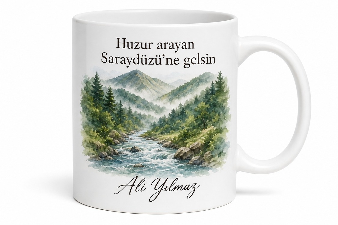 Saraydüzü Doğa Güzellikleri Sinop Hatırası Kupa Bardak Hediye