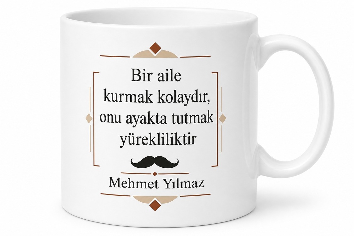 Ailenin Direği Baba Yazılı Kupa Bardak Babalar Günü Hediyesi Özel Tasarım