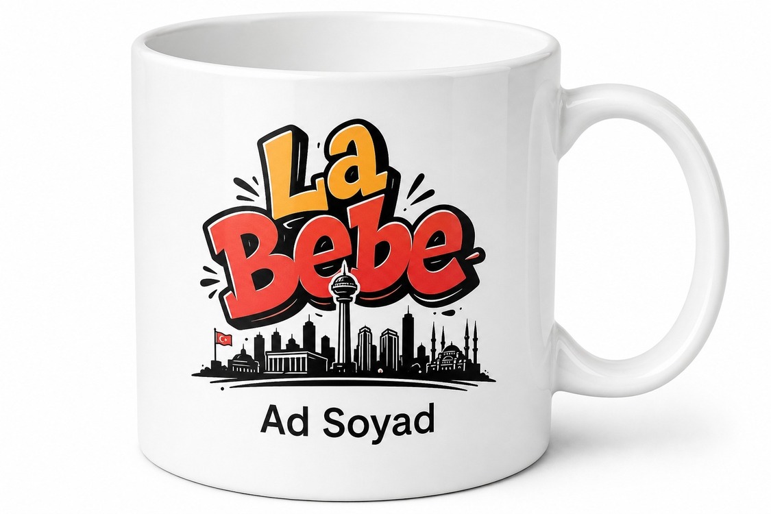 La Bebe Yazılı Ankara Sokak Kültürü Esprili Çay Kupa Bardak Hediye