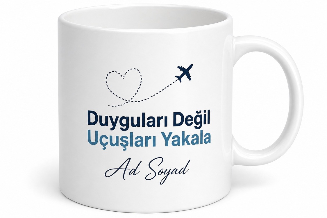 Catch Flights Not Feelings Esprili Kupa Bardak Seyahat Tutkunu Hediye