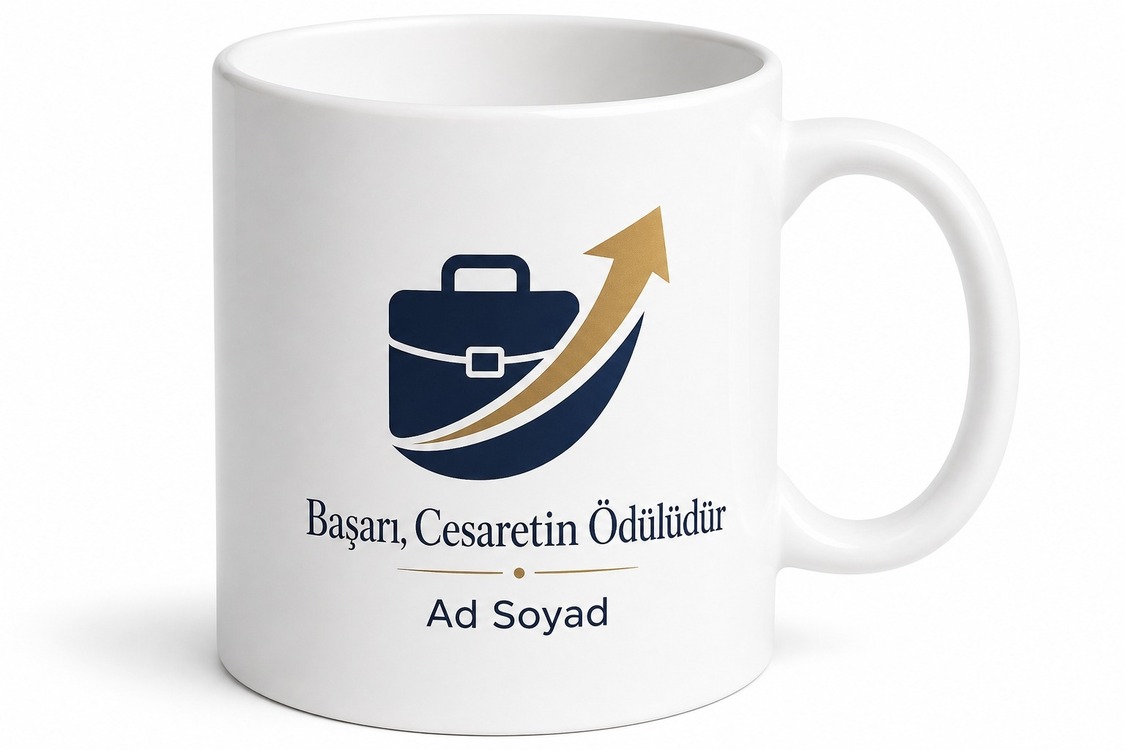 Kişiye Özel Meslek Logosu Baskılı Terfi ve Yeni İş Hediyesi Kupa Bardak