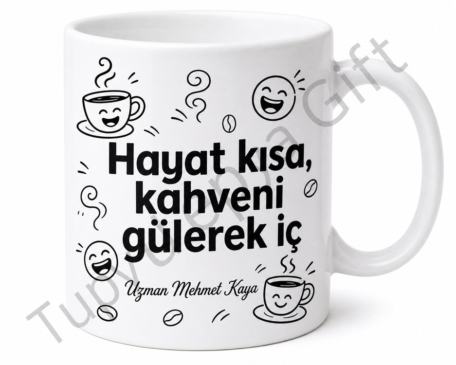 Espirili Yazılı Kişiye Özel Baskılı Kupa Bardak Komik Hediye