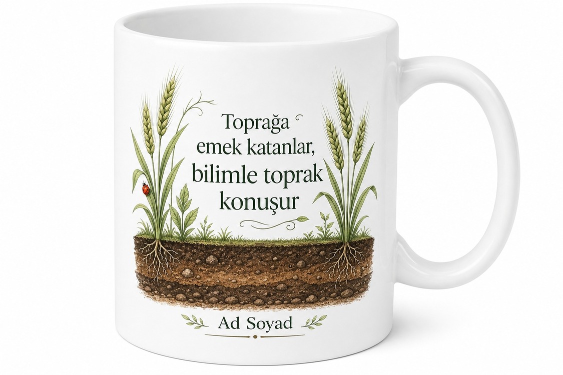 Tarım Ziraat Mühendisine Çiftçinin Danışmanı Temalı Özel Tasarım Hediye Kupa Bardak