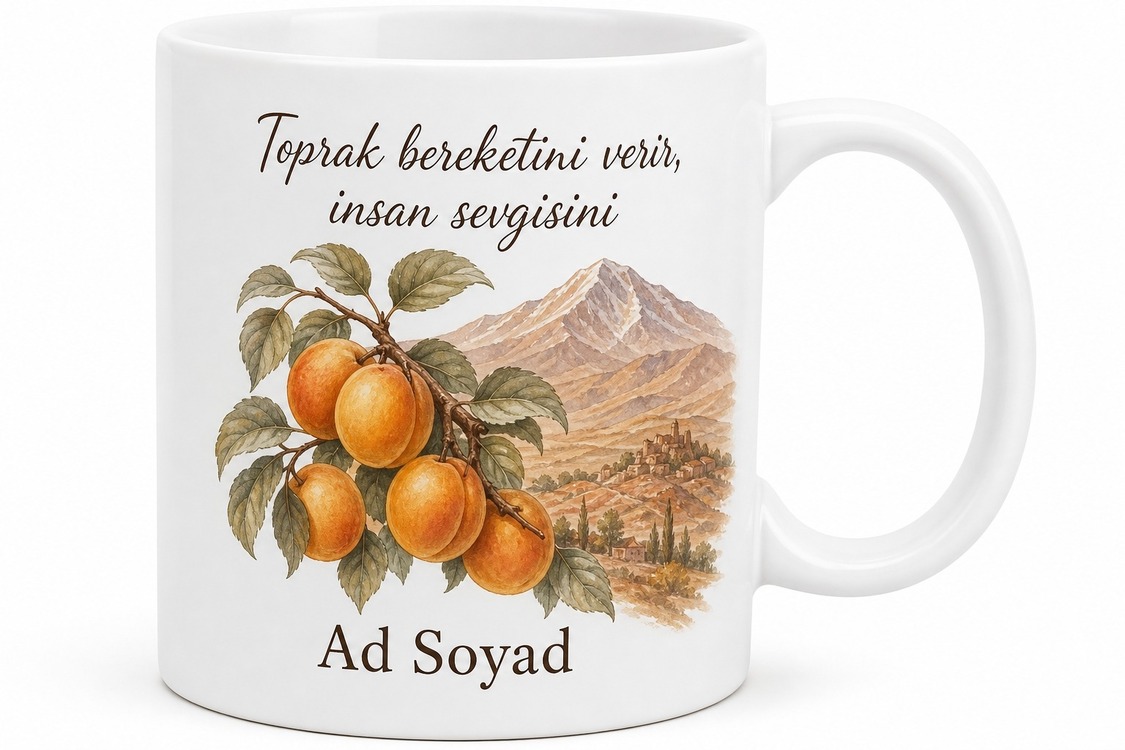 Malatya Kayısı Bahçeleri Doğu Anadolu Hatırası Kupa Bardak Hediye